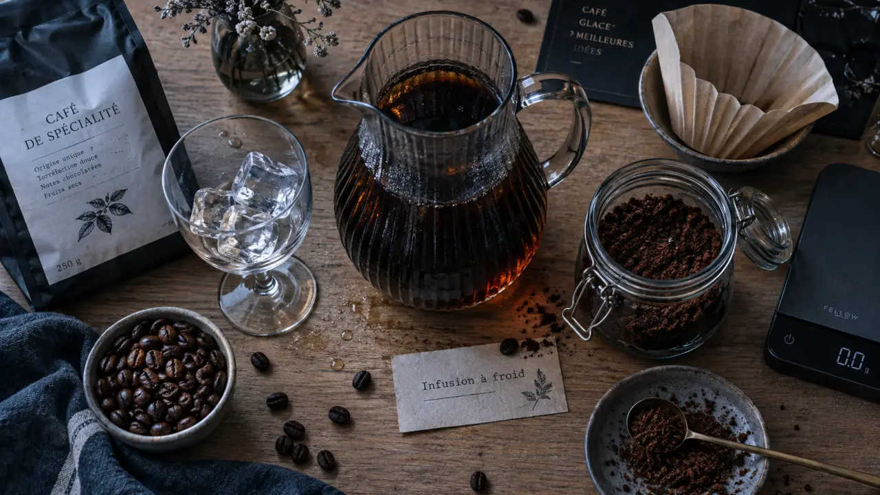 Comment réussir l'infusion à froid du café de spécialité : cold brew doux 1:10, mouture grossière