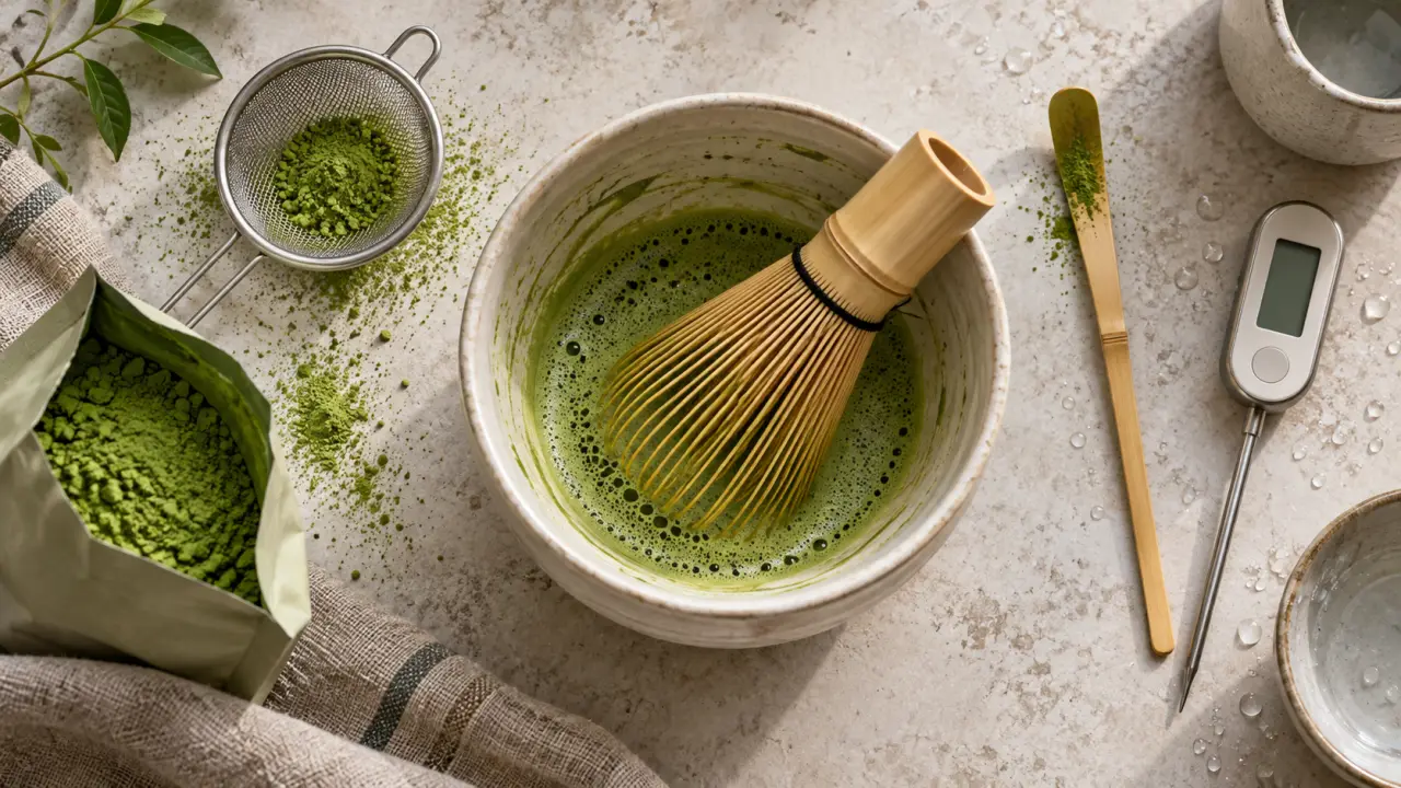 Fouet pour thé matcha, mousse fine en 20 secondes, préparation chawan et matcha