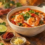Recettes crevettes thailandaises au curry rouge et lait de coco, prêtes en 30 minutes